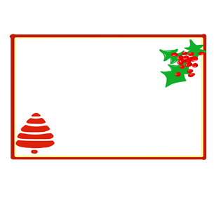 简约线条圣诞节边框