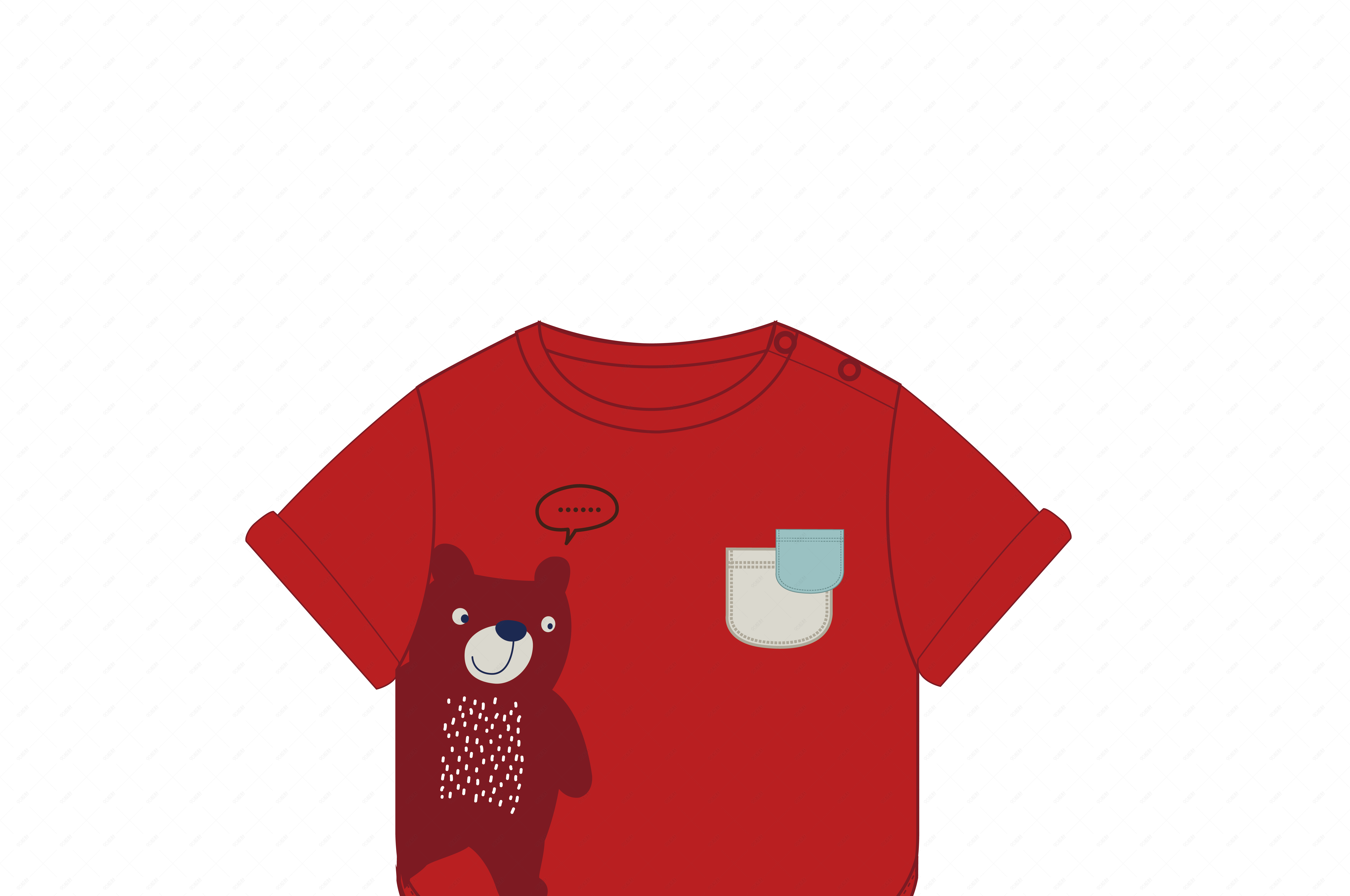 童装t恤设计矢量