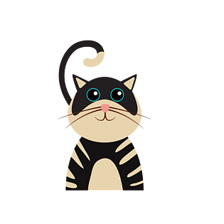 简约猫pngpsd2000*2000可爱简约时尚宠物猫卡通猫狗猫耳朵猫吃中国风