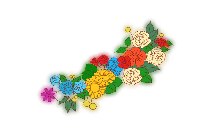 粉红色装饰点缀插画手绘花