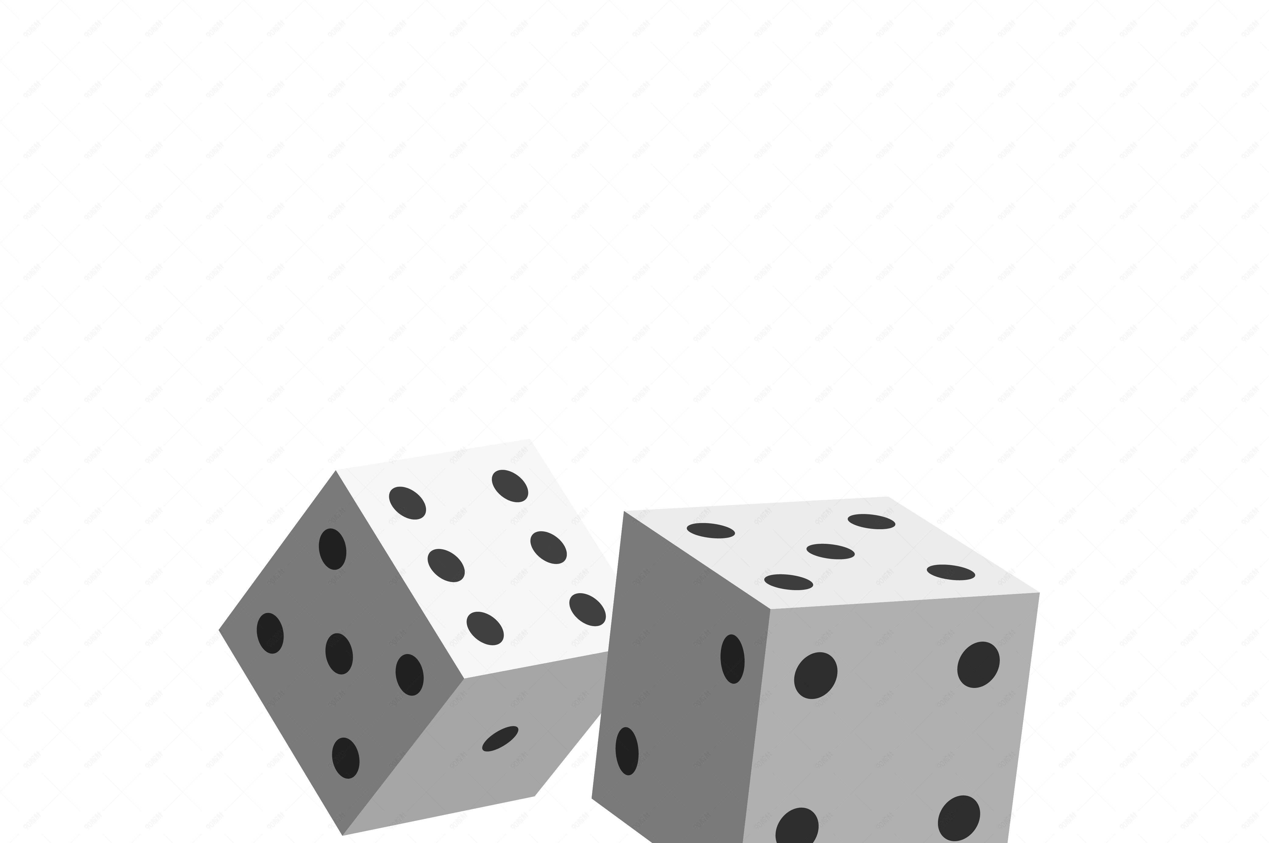 矢量平面正方体骰子