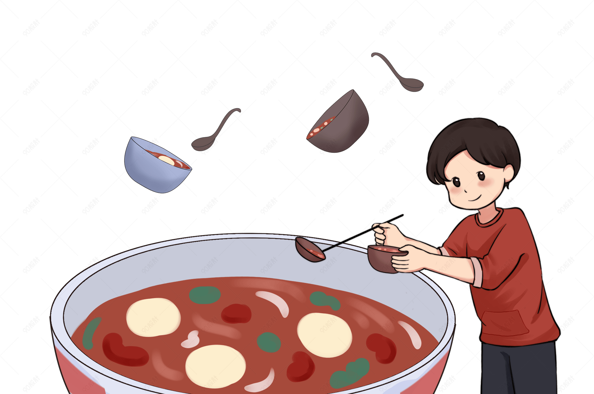 元素 类目:                                             卡通手绘