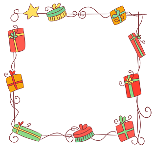各式各样礼盒花纹边框