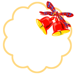 卡通手绘红色铃铛边框