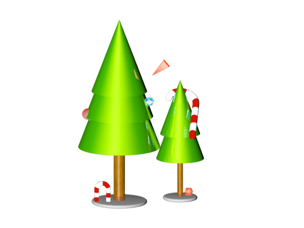 圣诞节西方传统节日c4d立体圣诞树免扣免费下载