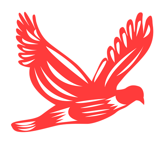 卡通手绘燕子剪纸插画