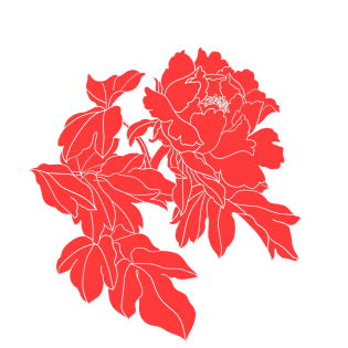 牡丹花纹案,牡丹图腾