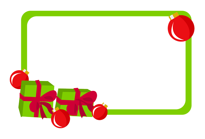手绘圣诞礼物盒边框