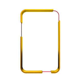 创意六边形金属立体边框png下载