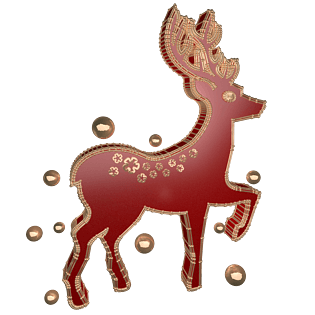 红色麋鹿图片大全