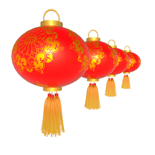 c4d立体新年喜庆红灯笼