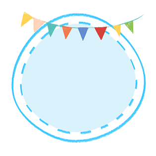 手绘美丽的旗帜边框