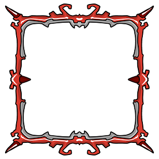 红色方形游戏边框插画