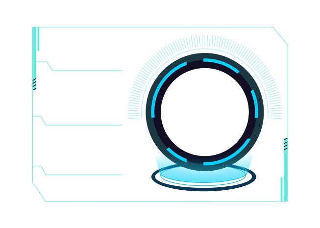 科技大数据现代蓝色荧光网页ppt文字图片边框