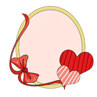 爱情爱心蝴蝶结框框