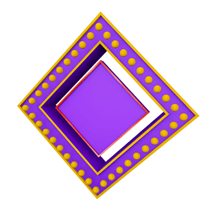 时尚紫色菱形立体c4d电商促销背景板