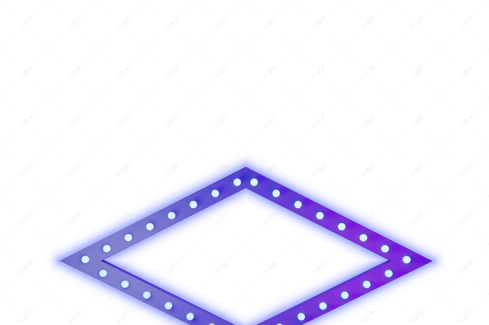 c4d立体几何发光边框