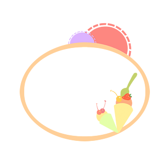 手绘黄色边框插画