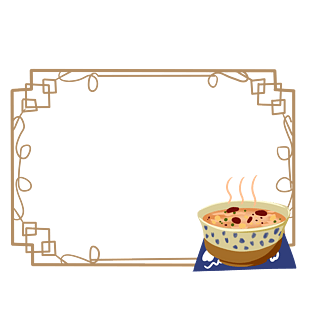 传统美食之粽子主题边框pngpsd2000*2000腊八节腊八粥边框pngpsd2000*