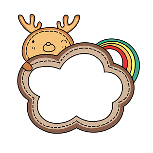 手绘可爱小鹿边框