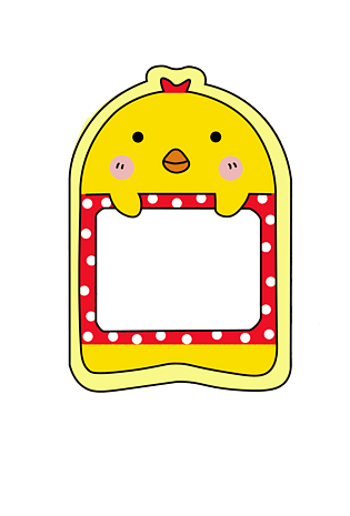 手绘可爱小鸡边框