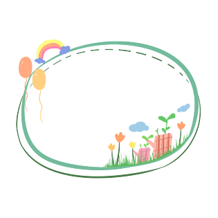 可爱的植物边框插画