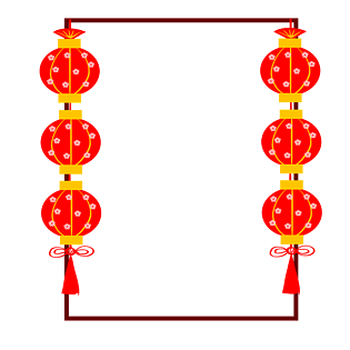 红色灯笼边框图片大全