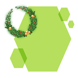 绿色圣诞边框pngpsd2000*2000c4d立体圣诞节门头pngpsd2000*2000卡通