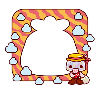 手绘卡通元旦边框插画