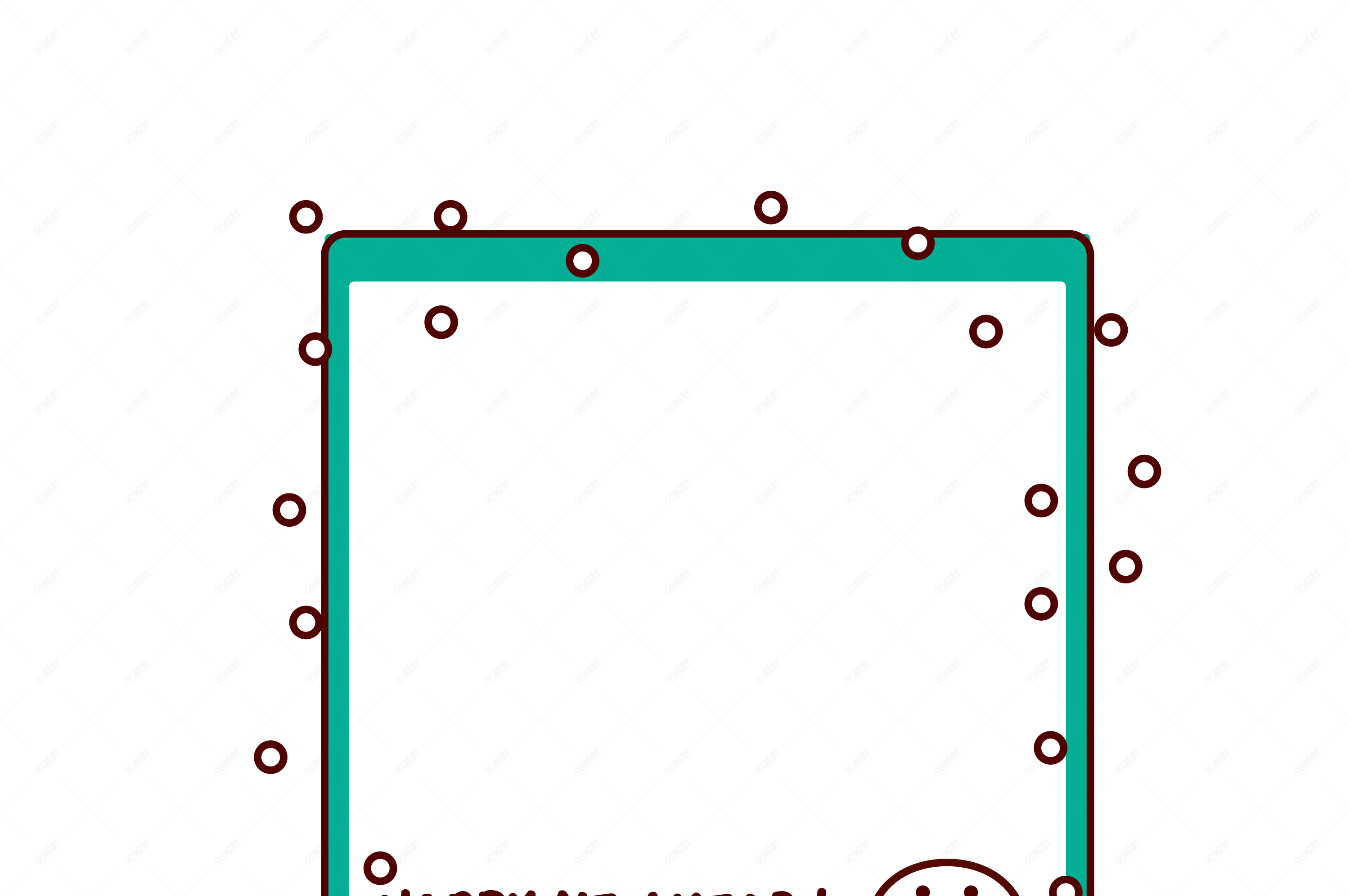 新年日历边框插画