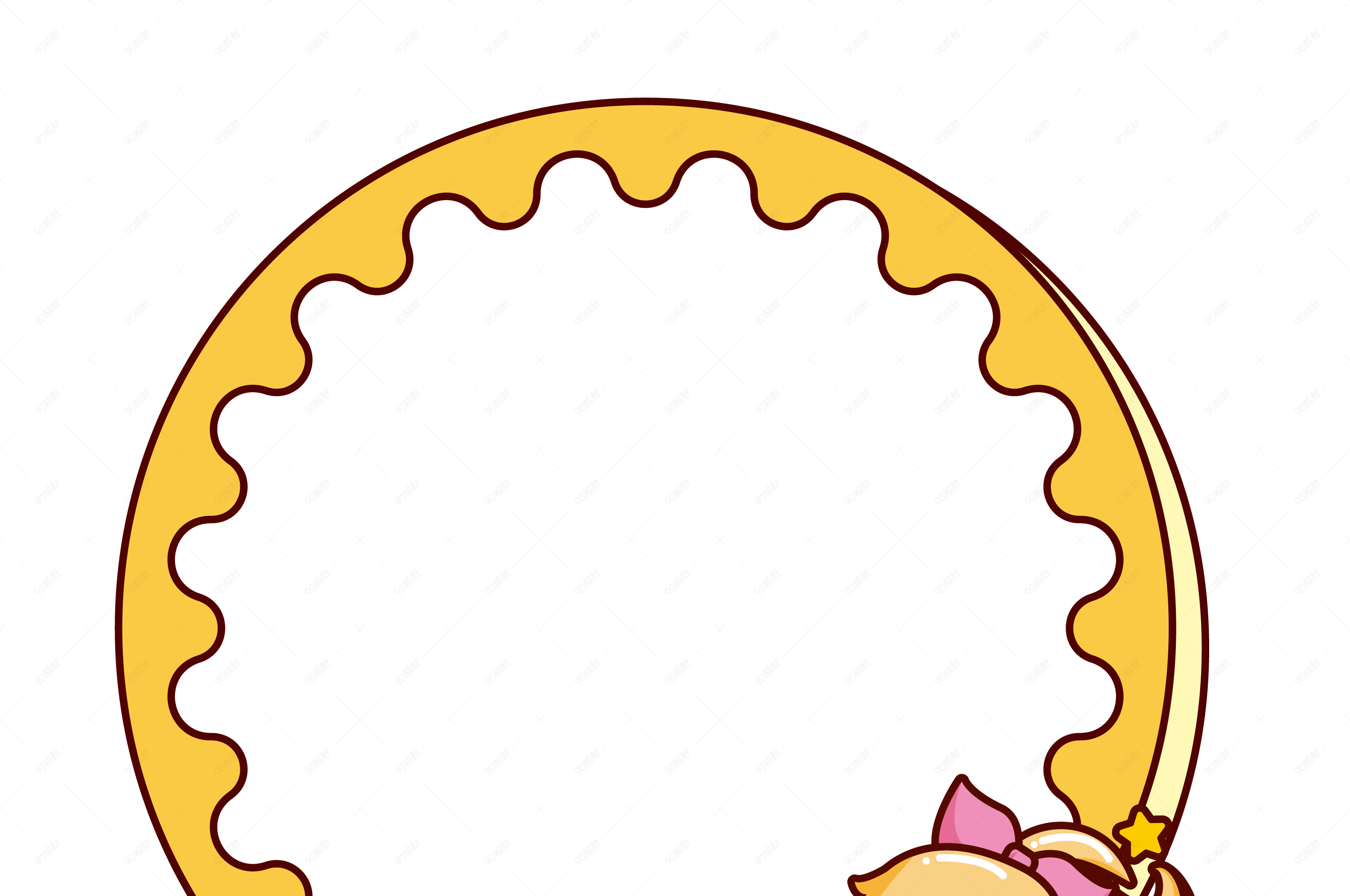 可爱的小公主边框插画