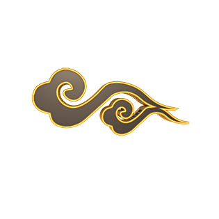 c4d立体黑金祥云海报装饰云纹素材