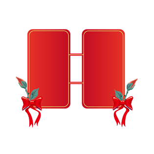 红色古风边框电脑端 手机端简单线条边框电脑端 手机端简单边框电脑端