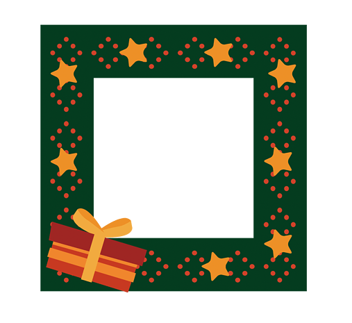 手绘正方形圣诞边框