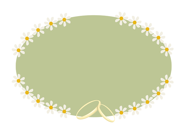 绿色椭圆形边框插画