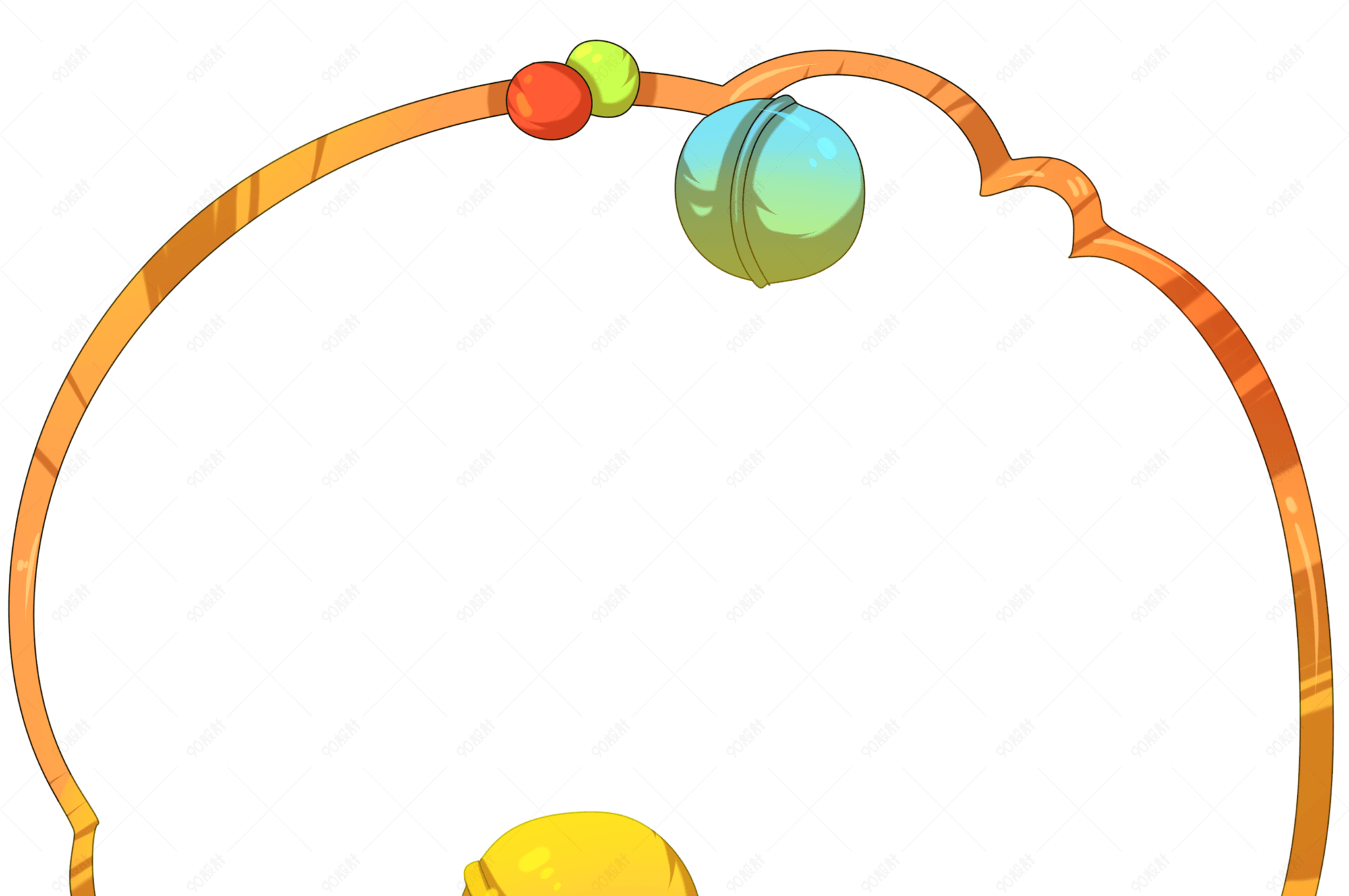 手绘可爱铃铛边框