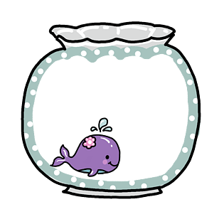 卡通鱼缸鱼缸装饰鱼缸装饰鱼缸鱼鱼缸矢量鱼缸小麦素材手绘鱼缸时尚