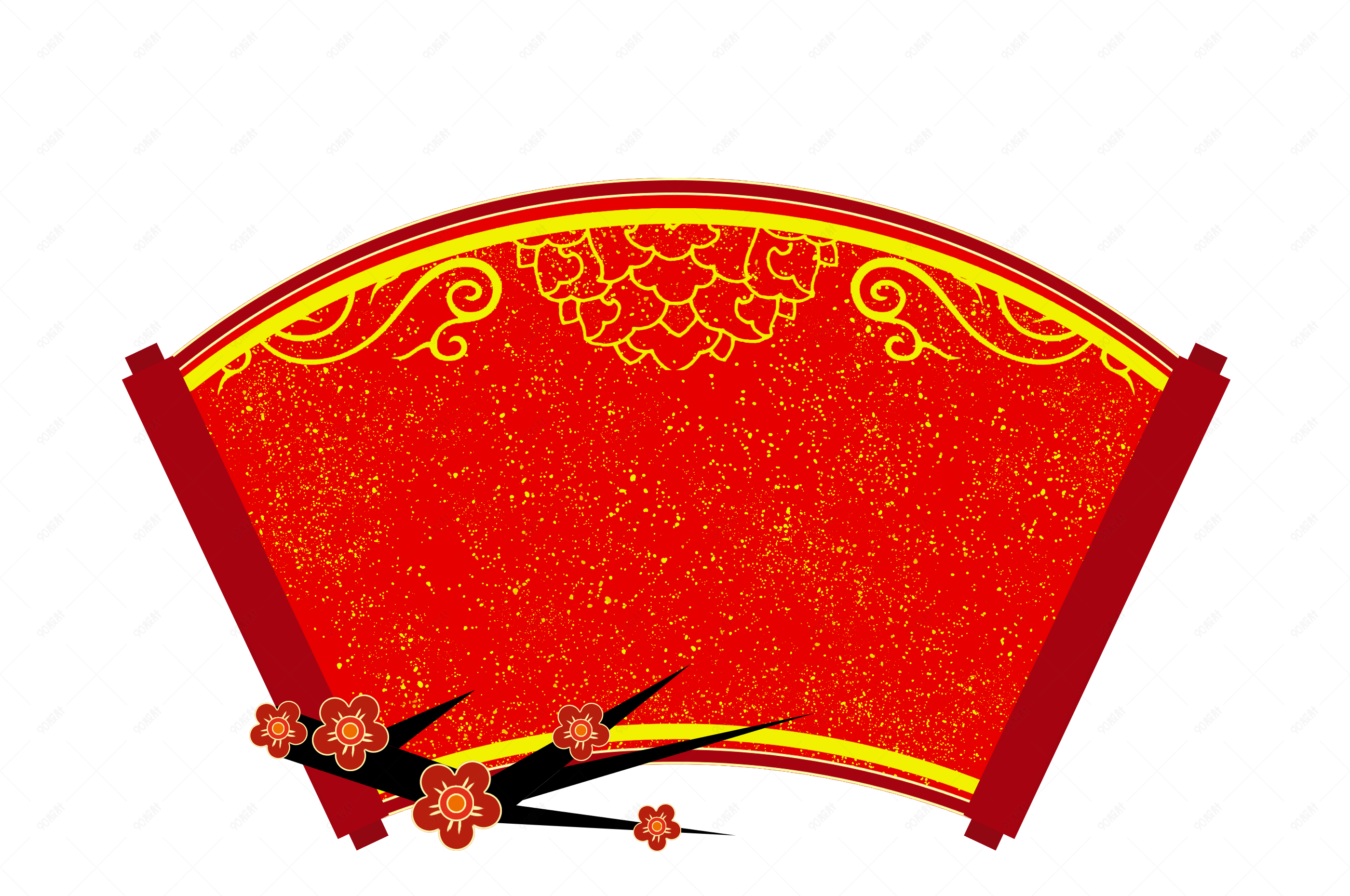 中国风喜庆新年边框11png免抠