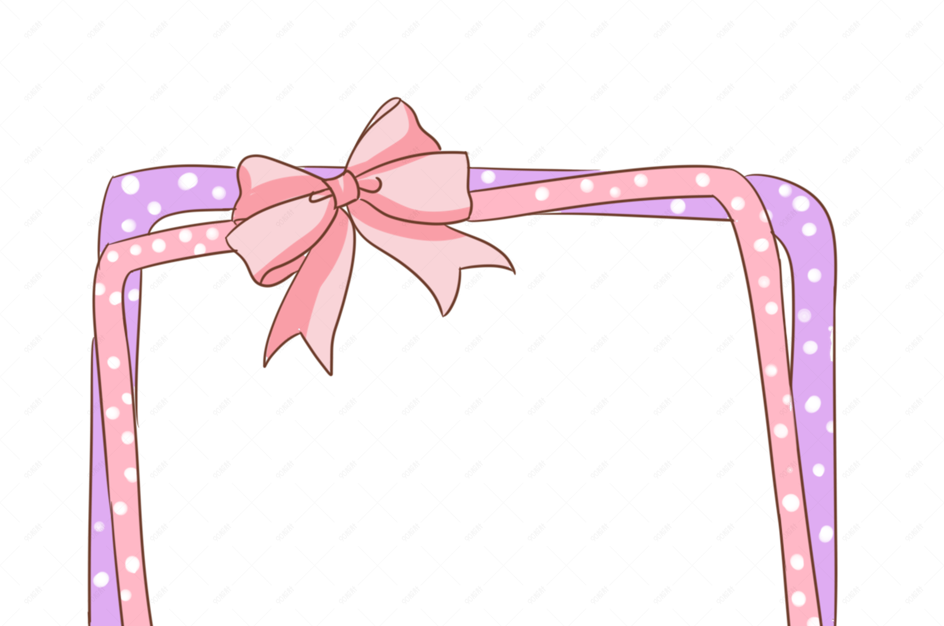 粉色的蝴蝶结边框