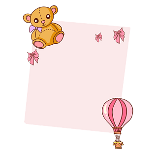 可爱的小熊边框插画