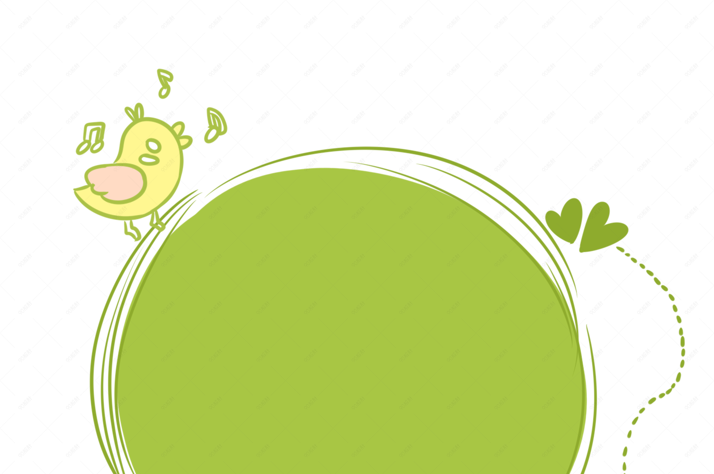 绿色的小鸭子边框