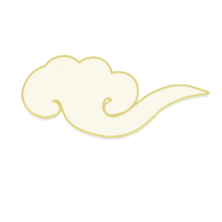 中国风卡通祥云插图素材