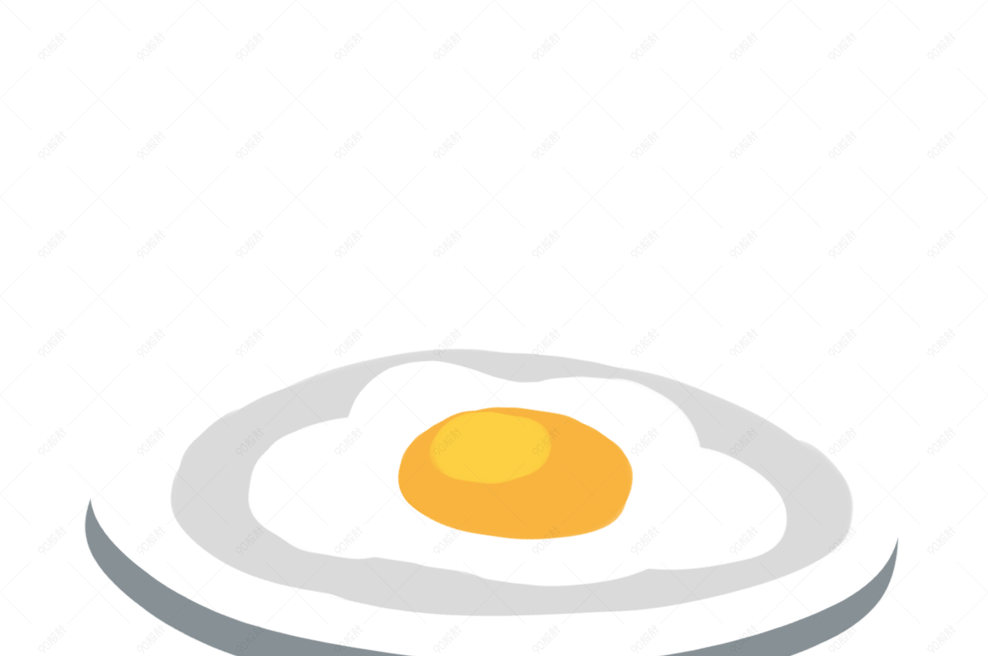 卡通手绘美食荷包蛋