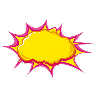 卡通手绘爆炸效果元素