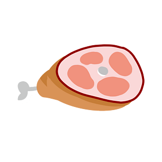 *2000火腿配餐食物元素pngpsd2000*2000卡通火腿装饰插画海报背景元素