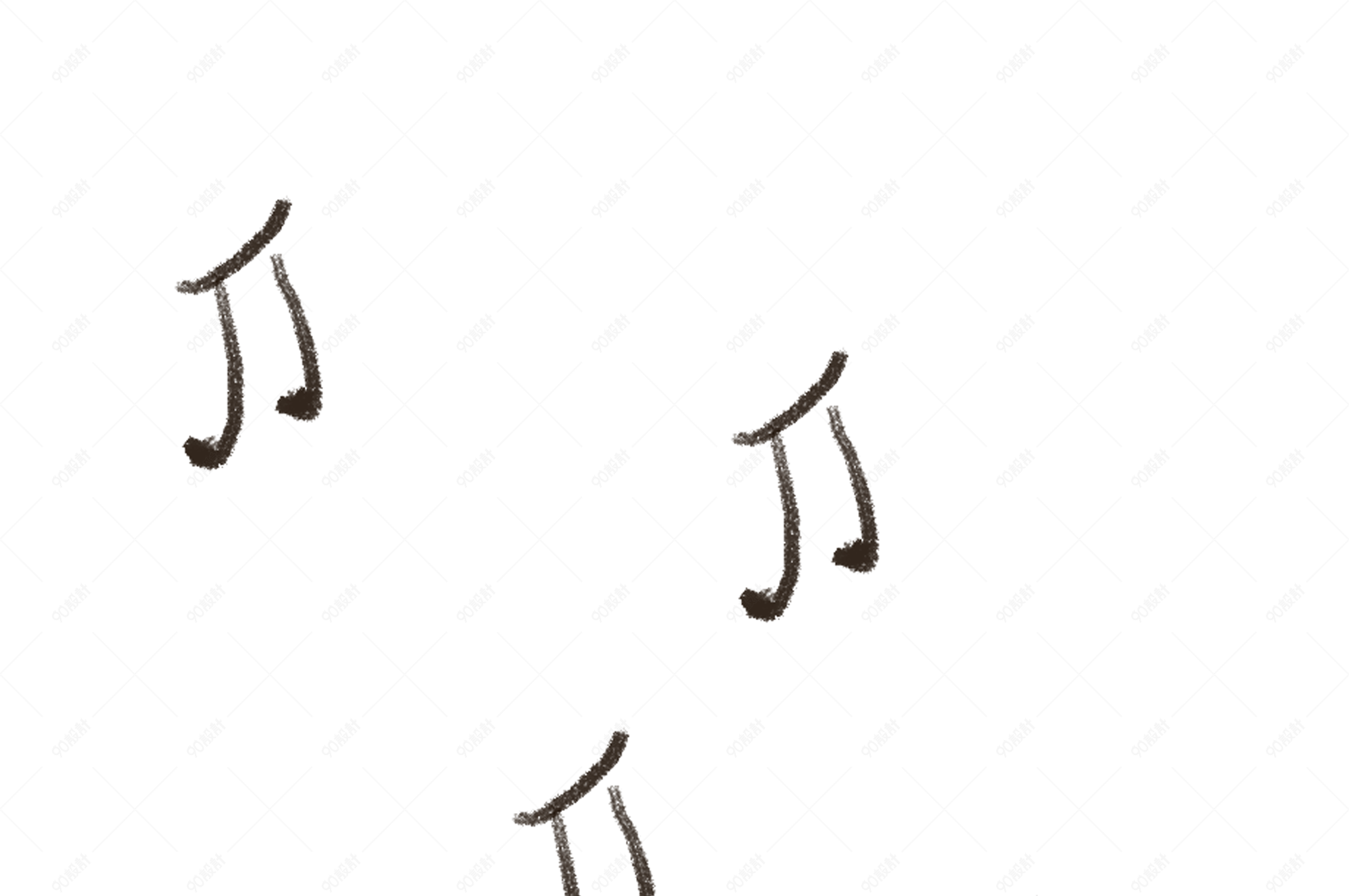 手绘卡通音乐符背景图