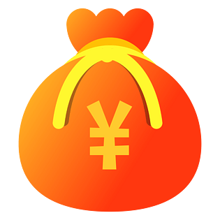 红色渐变钱袋子矢量素材