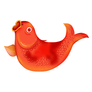 红色卡通鱼图片大全