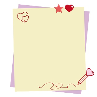 情人节可爱彩色便签纸矢量边框素材