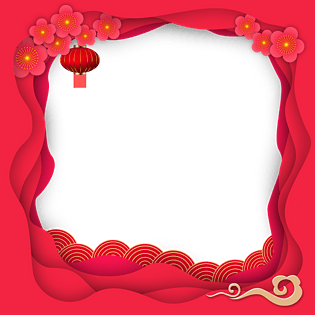 中式新年立体边框